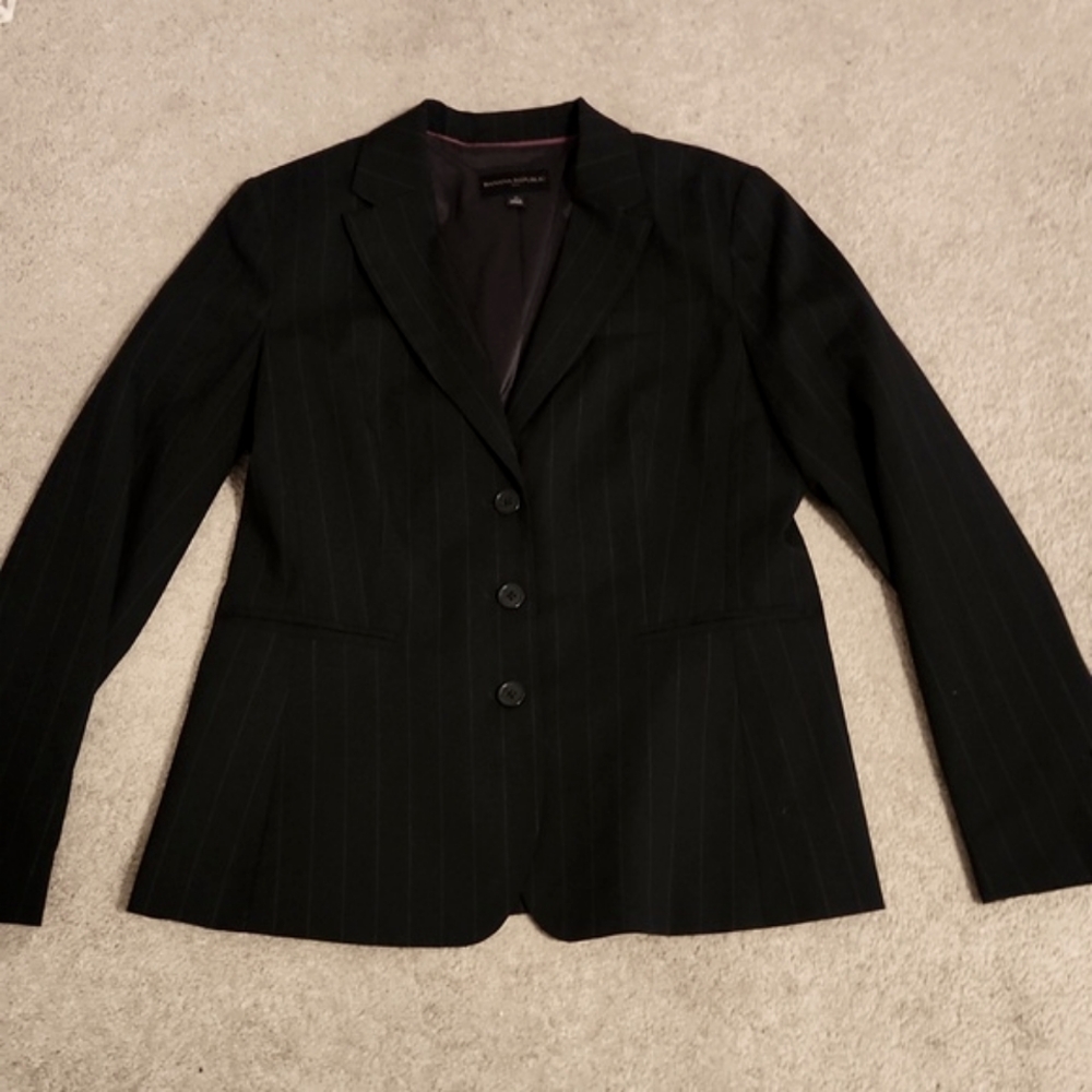 🔥Banana Republic Navy Blue Pinstripe Blazer